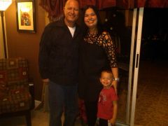 Thanksgiving 2011 with my sweet cousin and his grandchild Julius.