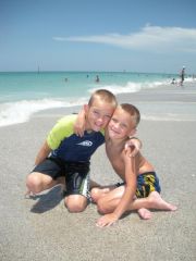 Boys at the beach Manasota Key, south of Venice Beach Gulf C
