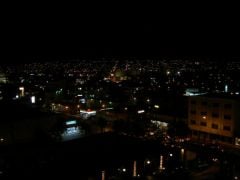 Tijuana at night - beautiful to look at but not safe enough to venture into.  Be safe - stay inside at the hospital or hotel and BRING EARPLUGS - The traffic never stops.