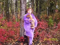Vickie and her Pharaoh hound Collette in Sept 2007