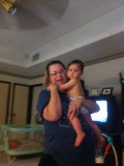 me and one of my new twin grandsons Tristan