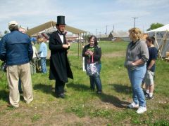me and the re-enactor of abraham lincoln (John R.[Jack] Baylis) at the civil war re-enactment 5/16/09. I lost a total of 15 pounds