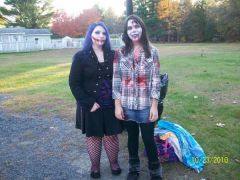 me and my friend before we went to zombie walk
i have not lost anything in forever, gahh i look horrible, but i do have a goal to loase 45-50 pounds in 5 months