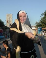 Nun and a snake - Sept 2008