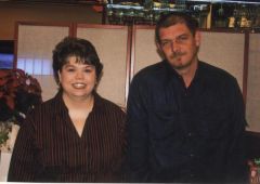 My husband and I at my company Christmas party ~ 2007 (before the band)
