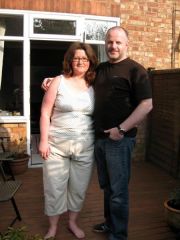 this is me and hubby i am 40lb down now
