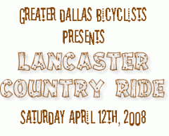 The Lancaster Country Ride was April 12, 2008.  I signed up for the longest route...63 miles.  At the third rest stop I had to ask...."are all 63 miles UPHILL?!?!?"

It was sheer torture for my legs!  I was not prepared for it mentally or phys