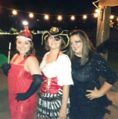 My friend Amy the pirate and Taryn the flapper