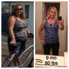 9 month comparison-80 lbs down