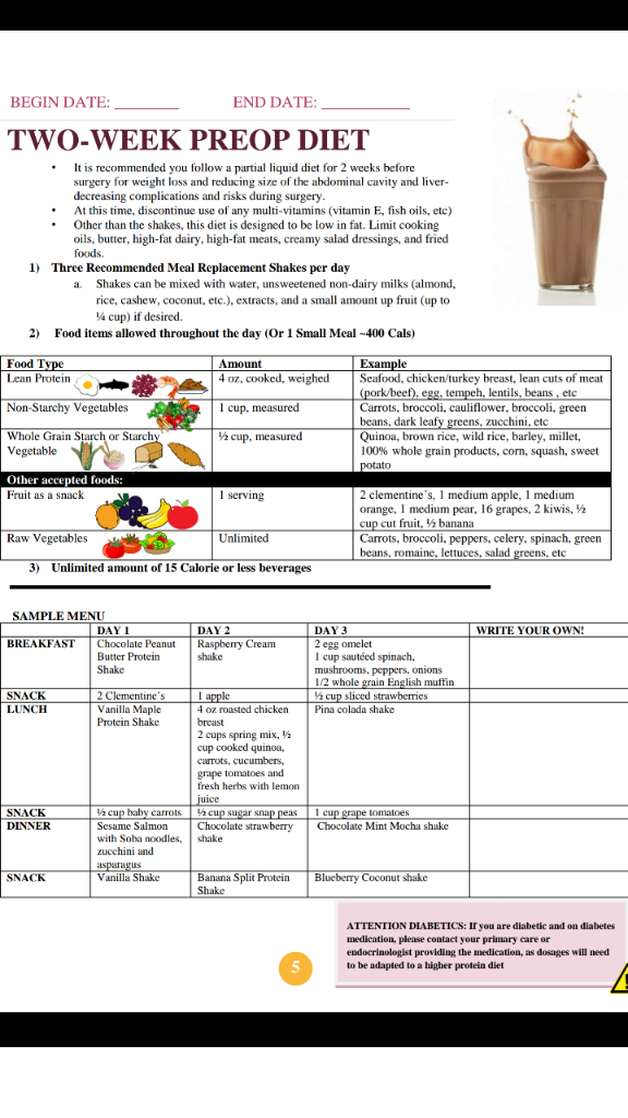 2 WEEK PRE OP DIET HELP PRE Operation Weight Loss Surgery Q A BariatricPal