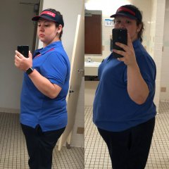 From 3x shirt and 2x pants to XL shirt and Large pants!