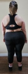 Before back sports bra